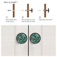 thumbnail image 4 of 4 Pcs Vintage Floral Print Knobs for Kitchen Cabinet Cupboard Dresser Bookcase Drawer Pulls Handles Round Home Decor, 4 of 5