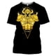 thumbnail image 1 of Camisetas con estampado 3D de Anime para hombres y mujeres, ropa de calle de Saint Seiya, cuello redondo, Tops Harajuku de gran tamaño, ropa para niños, Verano Qiuyongming unisex, 1 of 2