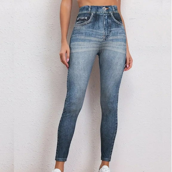 Women's Jeans High Rise Bootcut Denim Under $10 High Waisted Buckle Elastic Narrow Hem Pants