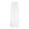 thumbnail image 4 of B91xZ Womens Pants Trendy Linen Blend Drawstring Wide Leg Pant,White XXL, 4 of 5