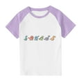 thumbnail image 1 of RXIRUCGD 2025 Vêtements d'Été pour Enfants Tout-Petits Garçons Filles Mode Mignon Col Rond Imprimé Manches Courtes Haut, 1 of 7