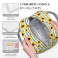 thumbnail image 3 of Balery Blue White Striped Sunflower A Bolsa de Almuerzo para Mujeres, Caja de Almuerzo, Bolsa de Almuerzo Pequeña Impermeable, Tote de Almuerzo Reutilizable con Gran Capacidad, 3 of 6