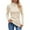 Beige, variant on High Neck Knit Pullover Sweater Soft Warm Turtleneck Top Long Sleeve Casual Winter Comfortable Blouse Cozy Everyday