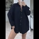 thumbnail image 4 of Vestido de Lentejuelas de Gran Tamaño para Mujer, Larga, Abotonado, para Playa, Verano 2025 Negro M, 4 of 6