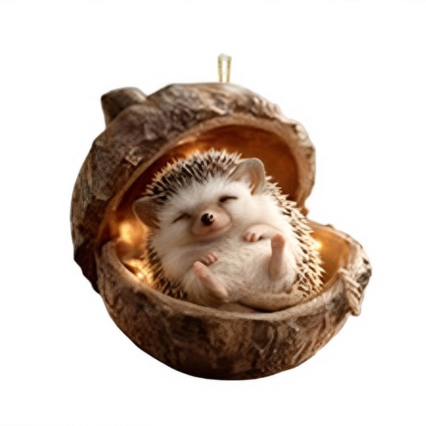 Adornos de bellota de bosque acogedores, acrílicos 2D, para colgar en el árbol de Navidad, fiestas temáticas de bosque, decoración del hogar