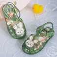 thumbnail image 5 of Ruyang Toddler Girls Jelly Sandals Cute Closed Toe Sandals Water-Resistant Beach Flat Sandal Non-Slip Bunny Shoes, 5 of 6