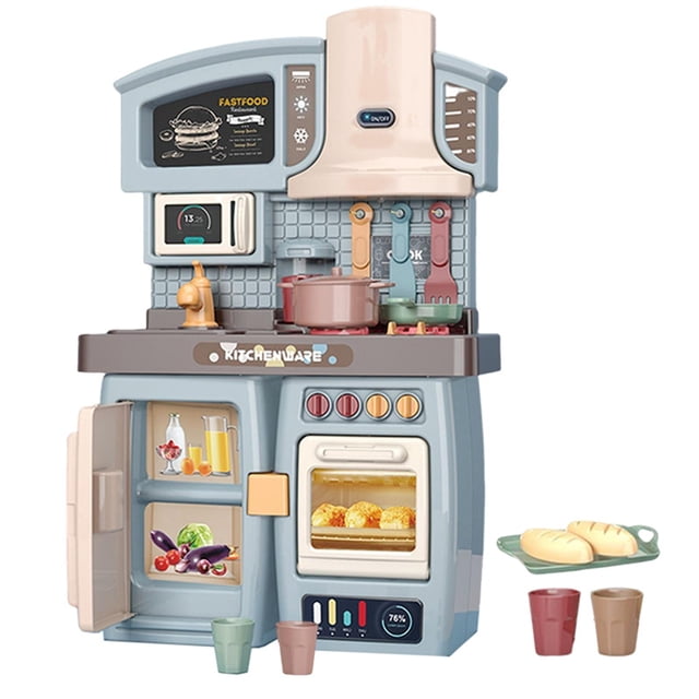 Juego de Cocina de Simulación Sunnimix Juego de Cocina para Niños Azul