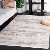 Safavieh Diamond Lecia Distressed Polyester Area Rug, Beige/Gray Brown, 5'3" x 7'6"