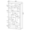 thumbnail image 4 of Corey 71-inch 10-shelf Bookshelf Weathered Grey, 4 of 11