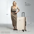 thumbnail image 3 of InUSA Resilience 28" Hardside Lightweight Luggage with Spinner Wheels, Handle, and Trolley, Sand, 3 of 10