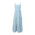 thumbnail image 4 of Vestido largo sin mangas con espalda descubierta y corte sólido para mujer - Mezcla de poliéster y spandex - Ropa informal/de fiesta con opciones de tallas, 4 of 5
