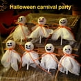thumbnail image 3 of Xinwanna 12 Pcs Halloween Ghost Lollipop Wrappers White Cloth Ghost Candy Wrappers for Homemade Candy DIY Trick or Treat Party Decoration (12pcs), 3 of 13