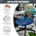 thumbnail image 5 of FKELYI Turtle Oil Painting Print Office Chair Cover Stretch Fabric Computer Chair Slipcover Washable Anti-Dust Rotating Chair Protector for Gaming Chair Home Decor, Small, 5 of 6