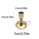 thumbnail image 3 of Portavelas pequeño de metal de mano: soporte portátil para velas cónicas con anillo lateral para un transporte seguro, base resistente para un uso seguro sobre la mesa, diseño compacto para decora, 3 of 6