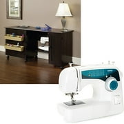 Sauder Sewing and Craft Table, Soft White Finish