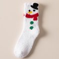 thumbnail image 2 of Fabrcox Fuzzy Slipper Socks for Women, Cute Mid-Calf Thicken Plush Non Slip Winter Warm Casual Christmas Printed Indoor Floor Socks for Home Sleeping (B), 2 of 8