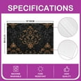 thumbnail image 3 of Manfei Bohemian Damask Place Mats Set of 4 for in Door Dinning, Black Brown Table Place Mats for in Door Dining, Victorian Flower Table Mats for Dining Table, Stylish Kitchen Decoration, 3 of 4