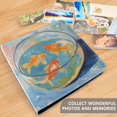 thumbnail image 4 of FORMRS 3 Ring Photo Album 4"x6" Self Adhesive Large Capacity PU Leather Cover, Art Goldfish, 4 of 8