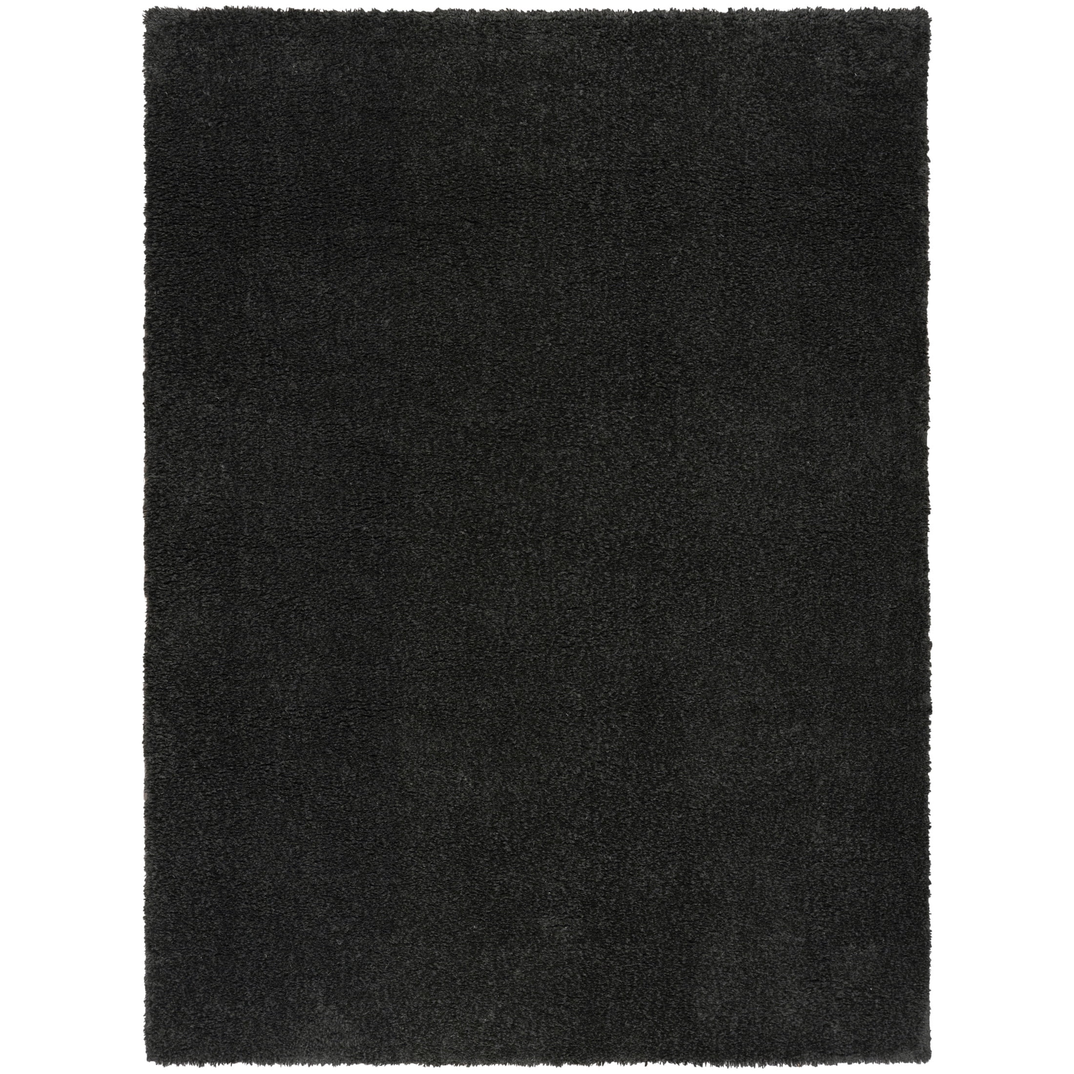 Nourison Pacific Shag 5'3" x 7'3" Black Shag Indoor Rug