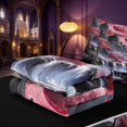 thumbnail image 5 of Homewish Japanese Style Zipper Full Size Comforter Sets with Fitted Sheet and 2 Pillowcases, Moon Tree Mountain Waterfall Zipper Bedding Set, Black Reversible, 5 of 7