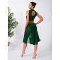 thumbnail image 6 of iiniim Lyrical Dance for Women Sequin Crop Top Mesh Tulle Leotard Skirt Modern Contemporary Dancewear Dark Green XXL, 6 of 7