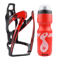 thumbnail image 1 of Soporte Porta Ánfora Bloosom  Bicicleta Con Botella Agua+candado Bici Rojo, 1 of 4