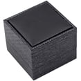 thumbnail image 3 of Premium Pebbled Grey Earring Jewelry Box w/Black Faux Leather Inset Top 2" x 2" x 1.6" for Packaging, Gift Boxes, Showcase and Tradeshow Display, 3 of 3