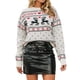 thumbnail image 3 of Suéter de Cuello Redondo y Larga para Mujer, Estilo Navideño, Informal, para Fiestas M, 3 of 8