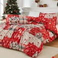 thumbnail image 3 of Christmas Duvet Cover Queen Size, Reversible Printed Comforter Cover Set Christmas Holiday Decorative Bedding, Soft Microfiber Red Duvet + 2 Pillow Shams, 3 of 9
