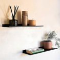 thumbnail image 3 of Black metal wall shelf | Set of 2 floating shelves 50 cm-In Stock, 3 of 5