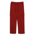 thumbnail image 4 of Girls Sweat Pants Clothes For Girls 10-12 Girls Cargo Sweatpants Wide Leg Baggy Teen Sweat Pants Cargo Casual with Pockets, 4 of 7