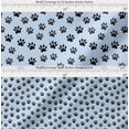thumbnail image 2 of Soimoi Blue Cotton Poplin Fabric Lion Stencil Foot Animal Print Fabric by Yard 42 Inch Wide, 2 of 7
