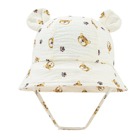 THDHVS Baby Sun Hat Toddler Infant Summer Sun Protection Fashion Print Outdoor Hat-hat Cute Bear Ears Sunscreen Hat Cap