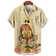 thumbnail image 3 of Camisas hawaianas unisex para hombre, camisetas con estampados 3D de gato samurái japonés vintage, camisetas de manga corta Harajuku para niños, 3 of 5