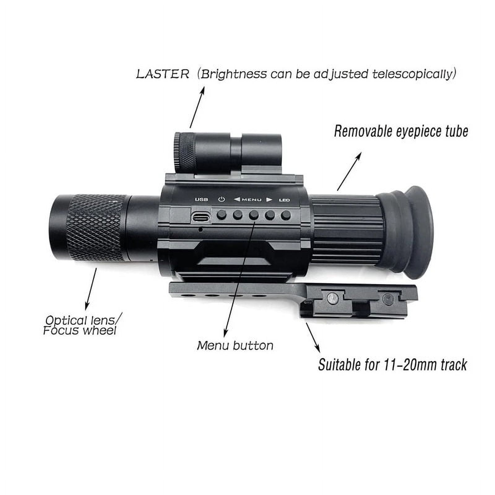 3X Night Vision Scope - Durable Metal Construction, Built-in 850nm IR Illuminator for Outdoor Use, Compatible with 11-20mm Rails, Shock-Resistant Design for Hunting & Night Surveillance