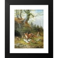 thumbnail image 2 of Moritz Müller 19x24 Black Modern Framed Museum Art Print Titled - Young Fox Family with Prey, 2 of 5
