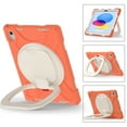 thumbnail image 2 of iPad 10th Generation 10.9 Inch Case 2022, TECH CIRCLE Heavy Duty Shockproof Rugged Protective Rotating Stand Case with Pencil Holder Handle Grip Kids Case for Apple iPad iPad 10th Gen 2022, Orange, 2 of 7
