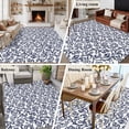 thumbnail image 5 of 6'x9' Area Rugs, Navy Blue Floral Indoor Outdoor Area Rug for Living Room Bedroom, Vintage Art Flowers Pattern Washable Bathroom Rugs Kitchen Floor Carpet Mats Home Decor Aesthetic, 5 of 8