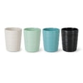 thumbnail image 2 of Vaso para beber ecológico, irrompible, reutilizable, de paja de trigo, biodegradable, juego de 4 vasos saludables, multicolor, apto para lavavajillas, 2 of 8