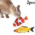 thumbnail image 1 of 2PCS Fish Cat Toy Interactive Simulated Realistic Plush Catnip Toy Cat Chew Toy, 1 of 10