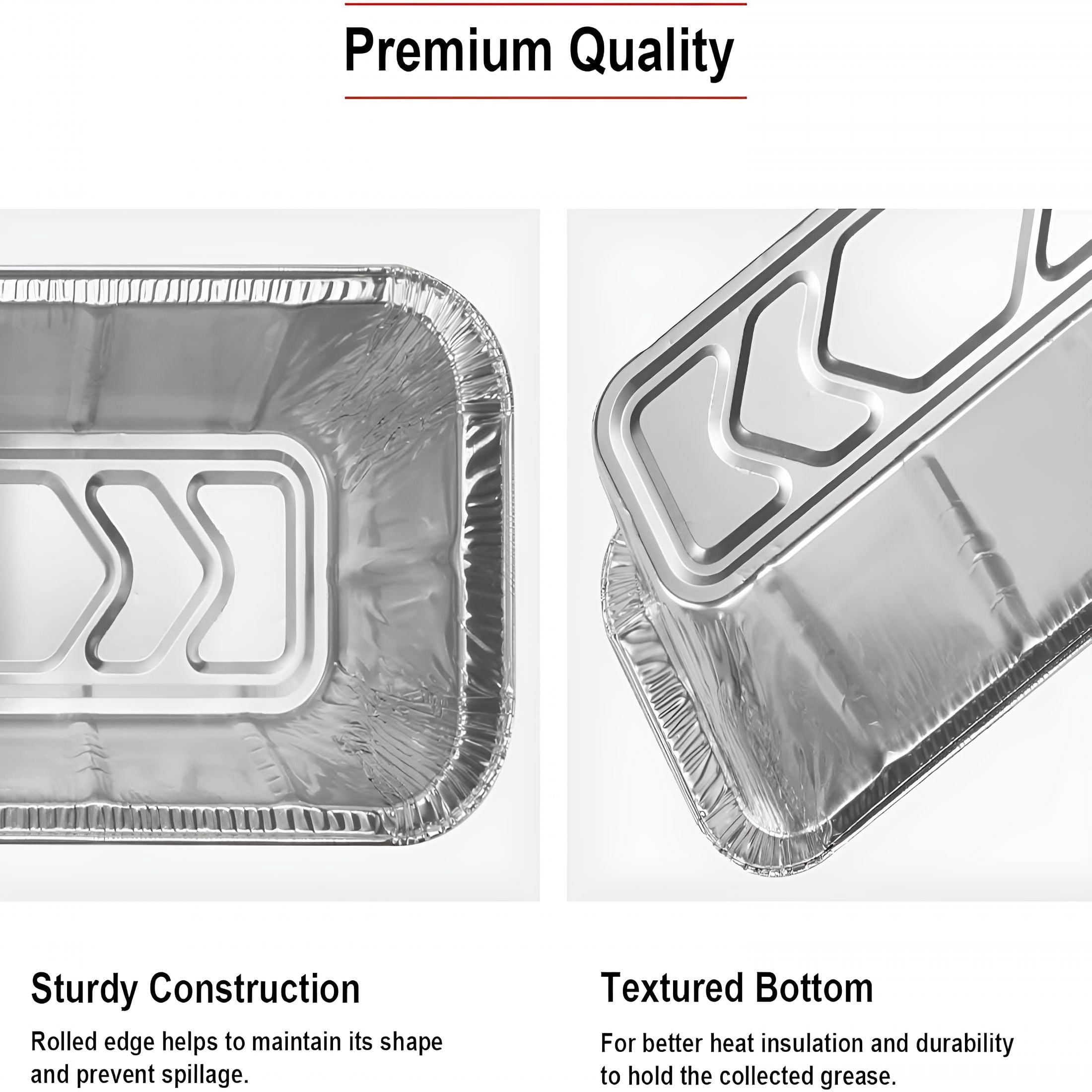 ACDANC 50-Pack Blackstone Griddle Accessories Grease Cup Liners, Drip Pan Aluminum Foil for Blackstone 17, 22, 28, 36 Inch Griddle, Grease Catcher Grill Tray, Disposable, Gift Box Design