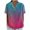Hot Pink., variant on Agkizg Women's Collared Short Sleeve T Shirt Loose Fitting Slub Linen Casual Fashion Basic Top