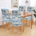 thumbnail image 2 of Yayeee 2 Pack Dining Chair Covers Stretch Parson Chairs Slipcovers Seat Protector, Cartoon Cute Cat, 2 of 6