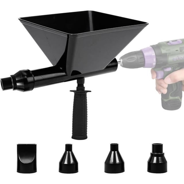 Pistolet à Joint Électrique Portable avec 4 Embouts, Pistolet à Ciment Électrique, Sans Perçage Électrique, Machine à Joint