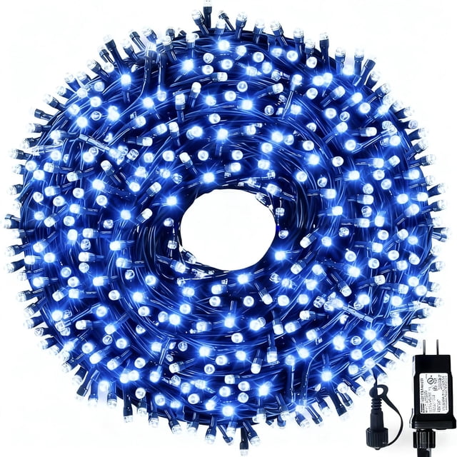 Cadena de luces navideñas MZD8391 32 m 300 LED azul y blanco
