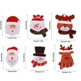 thumbnail image 3 of Soporte para cubiertos de Navidad, nuevo Papá Noel, muñeco de nieve, alce, múltiples estilos, tenedor, cuchara, bolsas, regalo, cubiertos, Kits de decoración para fiestas cara larga/muñeco de nieve Toystoory HA070140-05B, 3 of 6