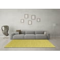 thumbnail image 3 of Ahgly Company Indoor Square Abstract Yellow Contemporary Area Rugs, 7' Square, 3 of 4