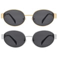 thumbnail image 3 of Gafas de Sol Retro Ovaladas DIMENSIP Doradas de Metal para Hombre y Mujer, 3 of 5