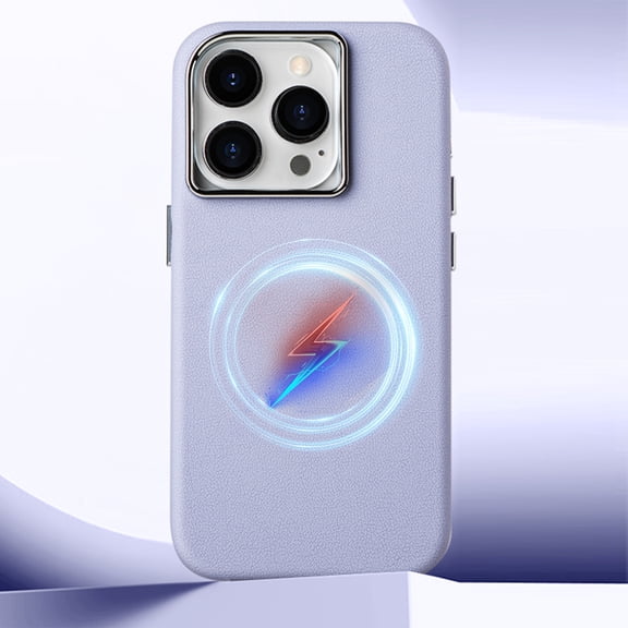 ELEHOLD for iPhone 15 Case,Hybrid Silicone Leather Skin-Friendly Anti-Scratch Stain Resistant Strong Magnetic Compatible with Mag Safe Charging Slim Fit Cover for iPhone 15,Purple