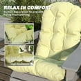 thumbnail image 3 of XgoodX Outdoor Adirondack Chair Cushions Set of 2, Tufted High Back Patio Chair Pads with Ties, Non-Slip Replacement Seat Cushions for Adirondack Chairs, Soft and Comfortable，Beige, 3 of 10